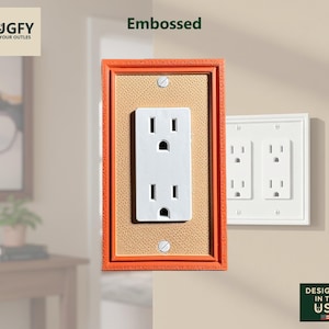 Embossed 1-Gang Wall Plate for Decorator/Rocker - Outlet Switch Cover - Plugfy