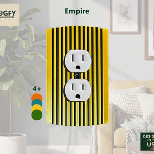 Empire 1-Gang Outlet Switch Wall Art - 3D Modern Decor Plate - Plugfy