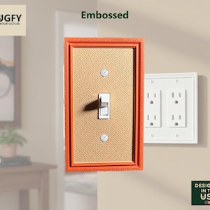 Embossed 1-Gang Wall Plate for Toggle Switch Cover - Plugfy