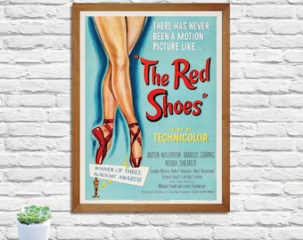 Póster de la película "Los zapatos rojos", impresión vintage en lienzo, decoración del hogar