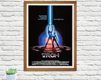Póster de la película Tron de 1982, impresión retro vintage