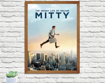 La vida secreta de Walter Mitty, póster de película vintage, lámina de arte mural