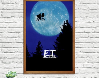 Póster de la película E.T., el extraterrestre, impresión retro vintage, lámina para pared, decoración del hogar, impresión de póster en lienzo.