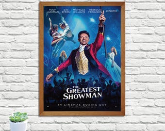 Póster de la película El gran showman, arte mural retro vintage