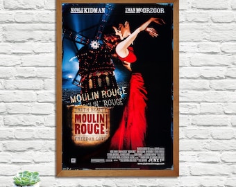 Póster de la película Moulin Rouge!, impresión retro vintage, póster minimalista, póster de película, impresión en lienzo