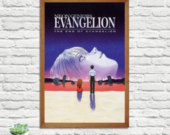 Póster de la película Neon Genesis Evangelion: El fin de Evangelion, impresión retro vintage, póster minimalista, póster de película, impresión en lienzo.