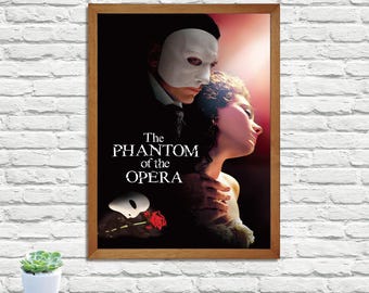 Póster de la película El Fantasma de la Ópera, impresión retro vintage, impresión de arte mural, póster de película minimalista, decoración del hogar, impresión de póster en lienzo.