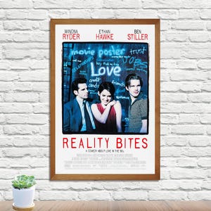 Filmaffisch med Reality Bites, vintage väggkonsttryck
