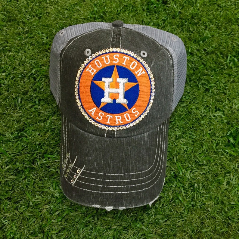 Houston Astros Baseball Bling Swarovski Ladies Womens Trucker Etsy
