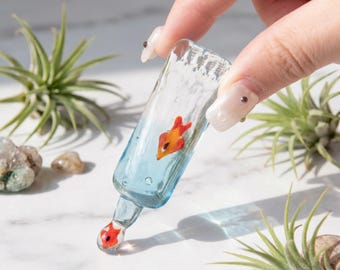 Bolsa luminosa para peces de cristal, adorno para mini acuario / regalo único / mini pez de cristal