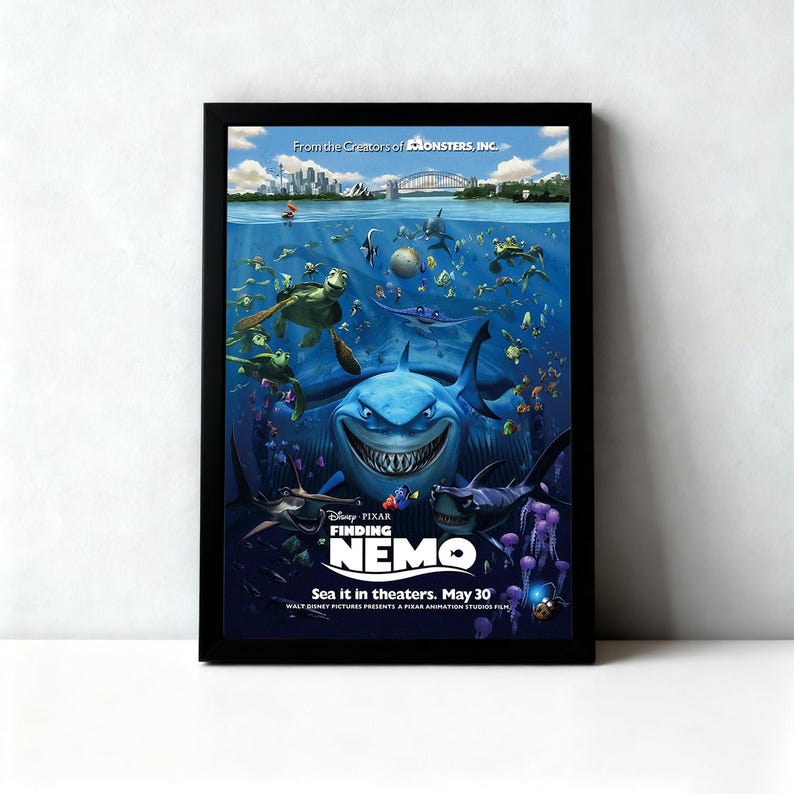 Nemo First Released Finding Nemo Movie Poster, Hand-painted Watercolor Canvas Art - Etsy