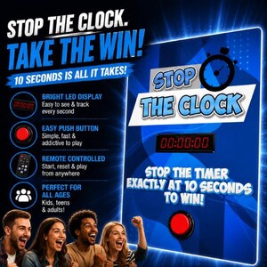 Custom 10 Second Challenge Game Sign | Interactive Business Promotion | Customer Engagement Display | Restaurant Bar Retail Wall Game