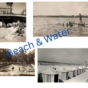 Digital File: Vintage Beach, Lake, Vacation, & Water Themed Ephemera (Photos, Ads, Etc.)