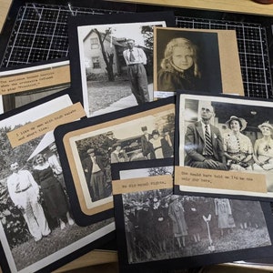 Seven XL Vintage Photo Journal Cards