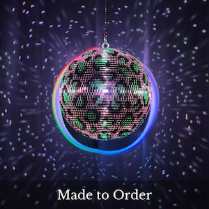 Disco Leopard | Handgefertigte Discokugel Kunst | Auf Bestellung