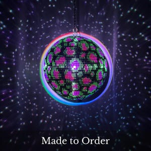 Disco Leopard | Handgefertigte Discokugel Kunst | Auf Bestellung