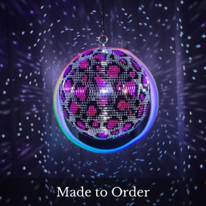 Disco Leopard | Handgefertigte Discokugel Kunst | Auf Bestellung
