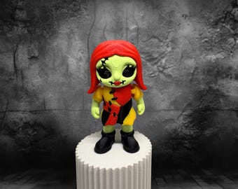 Figura espeluznante de muñeca de trapo / Estatua gótica tenebrosa de PLA (decoración impresa en 3D), inspirada en Sally