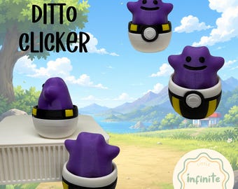 Juguete antiestrés con clic inspirado en Pokémon / Juguete con clic de teclado impreso en 3D