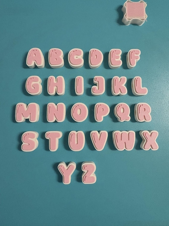 Super Adorable Print 5mm hole letter Beads | 3d Print Keychain | Bag Tag/Hanger