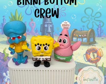 Figuritas inspiradas en Bob Esponja / Artículos de colección de dibujos animados impresos en 3D