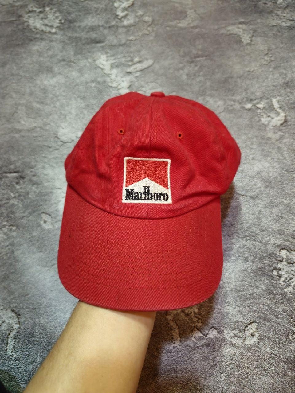 CAMEL TYPE MARLBORO casquette rouge Cap logo red Malboro vintage 7 EUR 13,95 - FR