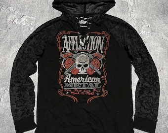 Vintage Y2K Grunge Skater Affliction Style Zip-up Tapout Hoodies