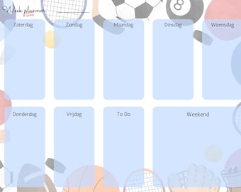 Weekly planner, weekend first A4 & A3
