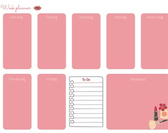 Weekly planner, weekend first A4 & A3