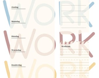 Weekly planner, weekend first A4 & A3