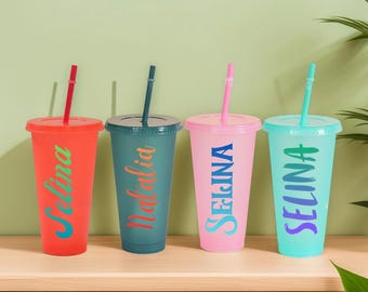 Taza personalizada con nombre, vasos fríos para damas de honor, regalos para despedidas de soltera, fiesta de damas de honor, taza para despedidas de soltera, regalos de cumpleaños para niñas