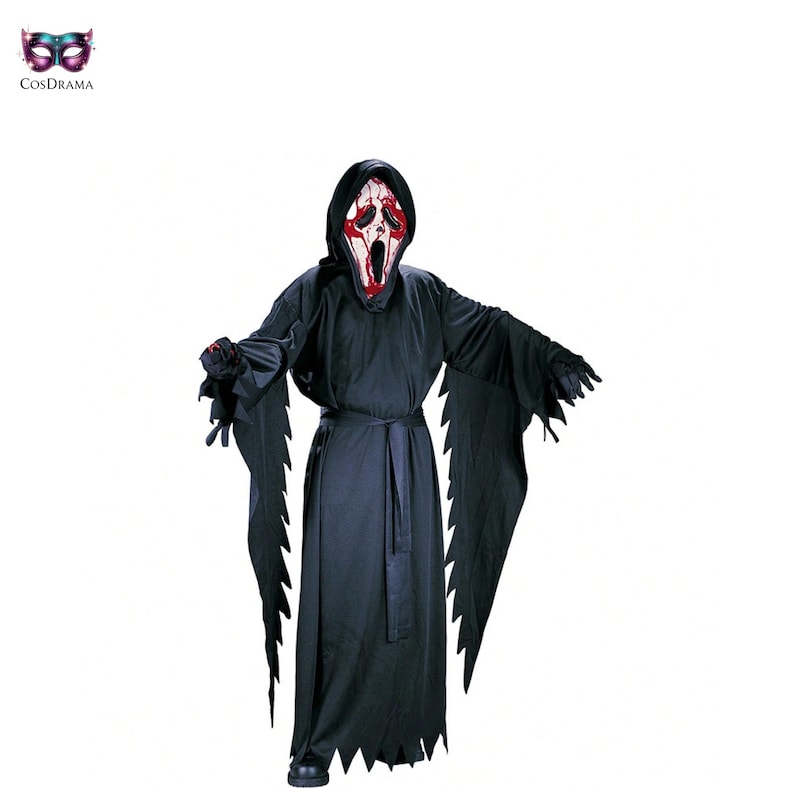 Scared Costume Scream Horror Movie Costume for Kids & Adults | Unisex Scary Killer ...