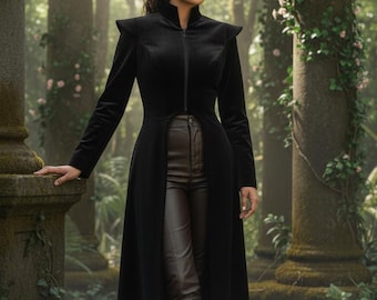 Patrón de costura para chaqueta de cosplay para mujer / Patrón de disfraz en PDF / Abrigo estructurado con varillas en los hombros / Disfraz inspirado en Game of Battles