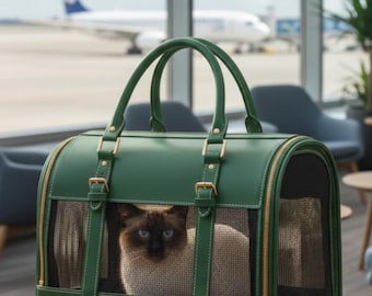 Patrón de transportín para mascotas (PDF) / Plantilla de bolso de cuero para mascotas / Apto para principiantes / A0, A4, DXF, Carta EE. UU., SVG