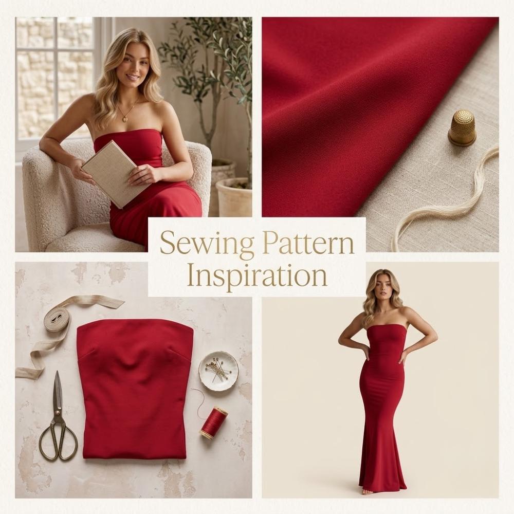 strapless maxi dress sewing pattern Slit Strapless Maxi Dress Sewing Tutorial