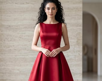 Sleeveless Mini Dress Pattern PDF, V Neck Pocket Dress Sewing Tutorial, Size Inclusive XS 5XL, Beginner Friendly Instant Download