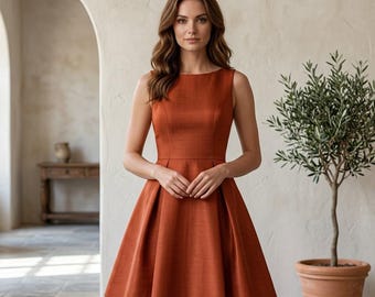 Sleeveless Mini Dress Pattern PDF, V Neck Pocket Dress Sewing Tutorial, Size Inclusive XS 5XL, Beginner Friendly Instant Download