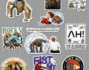Rocky Sticker Sheet Printable | Project Hail Mary Fan Stickers | Fist My Bump Amaze | Sci-Fi Print at Home | Instant Download PNG