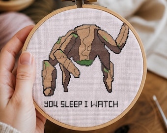 Project Hail Mary Rocky Cross Stitch Pattern | You Sleep I Watch | Sci-Fi Inspired Embroidery Design | Instant Download PDF