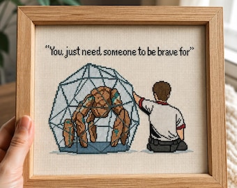 Rocky & Grace Brave For You Cross Stitch Pattern | Project Hail Mary PDF | Sci-Fi Embroidery | Andy Weir Fan Gift | Instant Download