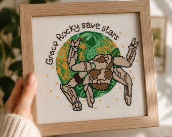 Project Hail Mary Rocky Cross Stitch Pattern (PDF Download)