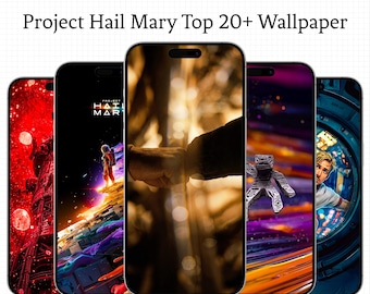 Project Hail Mary Wallpaper Bundle 20+ Designs, Ryland Grace Rocky Fan Art Phone Wallpaper, Sci Fi Book Lover Gift, Instant Digital Download