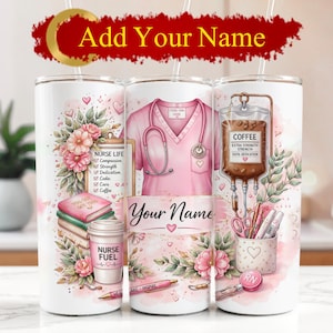 nurse tumbler wrap png, Coffee IV Design, Personalized Nurse Gift (Digital Download)