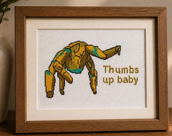 Project Hail Mary Thumbs Up Baby Cross Stitch Pattern (PDF Download)