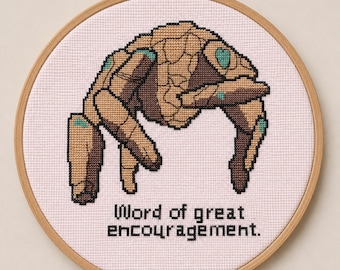 Project Hail Mary Rocky Cross Stitch Pattern | Words of Great Encouragement | Sci-Fi Inspired Embroidery Design | Instant Download PDF
