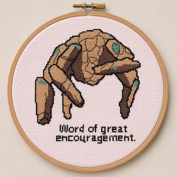 Project Hail Mary Rocky Cross Stitch Pattern | Words of Great Encouragement | Sci-Fi Inspired Embroidery Design | Instant Download PDF