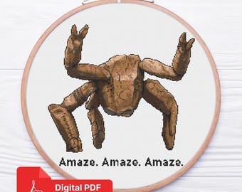 Patrón de punto de cruz del proyecto Ave María de Rocky “Amaze-Amaze-Amaze-” (Descarga en PDF)