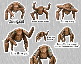 Project Hail Mary Rocky Sticker Bundle | 7 Designs, 3 Styles (Digital Download)