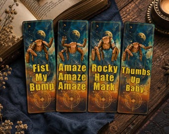 Project Hail Mary Rocky Bookmarks | Fist My Bump, Amaze Amaze (Digital Download)