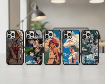 Princess Mononoke Phone Case, Anime Studio Ghibli Rubber Cover